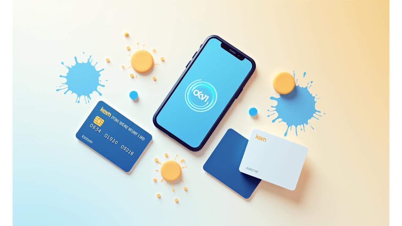 Įvairios mokėjimo kortelės ir mobilus telefonas, rodantis patogius mokėjimo būdus.