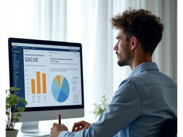 Asmuo, žiūrintis į diagramas ir grafikus, susijusius su skolų mažinimu