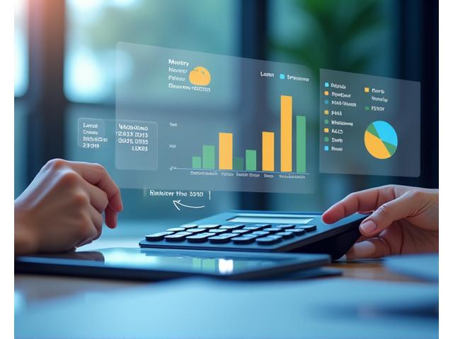 Žmogus su skaičiuotuvu rankoje, rodantis lankstumą ir pasirinkimo galimybes finansiniuose sprendimuose